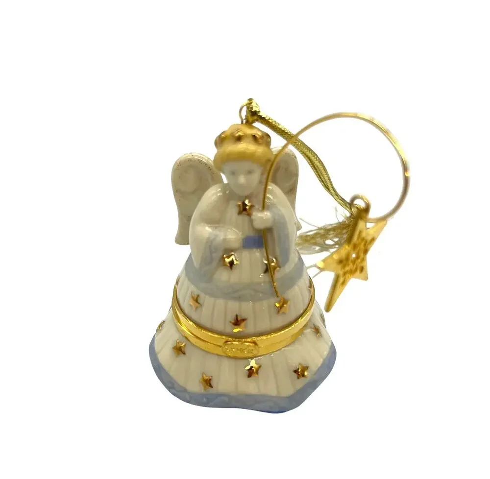 Lenox China Treasures Porcelain Angel Ornament with Hinged Trinket Box